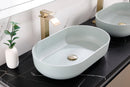 Modern Oval 24"x14" Above Bathroom Vessel Sink, Bathroom Sink for Lavatory Vanity Cabinet - Supfirm