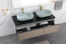 Modern Oval 24"x14" Above Bathroom Vessel Sink, Bathroom Sink for Lavatory Vanity Cabinet - Supfirm