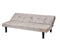 Modern sofa bed in iced velour, multi-position adjustable sofa bed, plastic feet - Supfirm