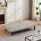 Modern sofa bed in iced velour, multi-position adjustable sofa bed, plastic feet - Supfirm