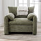 Modern Style Chenille Oversized Armchair Accent Chair Single Sofa Lounge Chair 38.6'' W for Living Room, Bedroom, Matcha Green - Supfirm