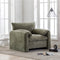 Modern Style Chenille Oversized Armchair Accent Chair Single Sofa Lounge Chair 38.6'' W for Living Room, Bedroom, Matcha Green - Supfirm