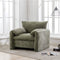 Modern Style Chenille Oversized Armchair Accent Chair Single Sofa Lounge Chair 38.6'' W for Living Room, Bedroom, Matcha Green - Supfirm