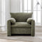 Modern Style Chenille Oversized Armchair Accent Chair Single Sofa Lounge Chair 38.6'' W for Living Room, Bedroom, Matcha Green - Supfirm