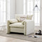 Modern Style Chenille Oversized Armchair Accent Chair Single Sofa Lounge Chair 38.6'' W for Living Room, Bedroom,Cream - Supfirm