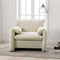 Modern Style Chenille Oversized Armchair Accent Chair Single Sofa Lounge Chair 38.6'' W for Living Room, Bedroom,Cream - Supfirm