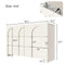 Modern Style Six-Drawer Dresser Sideboard Cabinet Ample Storage Spaces for Living Room, Children's Room, Adult Room, Half Gloss White - Supfirm