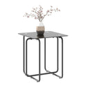 Modern Tempered Glass Coffee Table End Table Side Table for Living Room,bedroom, Black - Supfirm