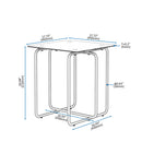 Modern Tempered Glass Coffee Table End Table Side Table for Living Room,bedroom, Black - Supfirm