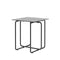 Modern Tempered Glass Coffee Table End Table Side Table for Living Room,bedroom, Black - Supfirm