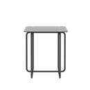 Modern Tempered Glass Coffee Table End Table Side Table for Living Room,bedroom, Black - Supfirm