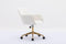 Modern Velvet Fabric Material Adjustable Height 360 revolving Home Office Chair with Gold Metal Legs and Universal Wheels for Indoor,Ivory - Supfirm