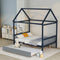 NAVY BLUE HOUSE FULL BED WITH TRUNDLE OF GREY COLOR - Supfirm