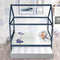 NAVY BLUE HOUSE FULL BED WITH TRUNDLE OF GREY COLOR - Supfirm