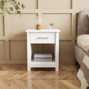 NightStand with Drawer, Solid One Drawer Nightstand Bedside Table - Supfirm