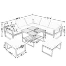 [Not allowed to sell to Wayfair]U_Style Industrial Style Outdoor Sofa Combination Set With 2 Love Sofa,1 Single Sofa,1 Table,2 Bench - Supfirm