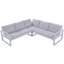 [Not allowed to sell to Wayfair]U_Style Industrial Style Outdoor Sofa Combination Set With 2 Love Sofa,1 Single Sofa,1 Table,2 Bench - Supfirm