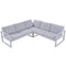 [Not allowed to sell to Wayfair]U_Style Industrial Style Outdoor Sofa Combination Set With 2 Love Sofa,1 Single Sofa,1 Table,2 Bench - Supfirm