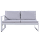 [Not allowed to sell to Wayfair]U_Style Industrial Style Outdoor Sofa Combination Set With 2 Love Sofa,1 Single Sofa,1 Table,2 Bench - Supfirm