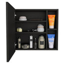 Supfirm Oman Medicine Cabinet, Three Internal Shelves, Single Door, Two External Shelves -Black - Supfirm