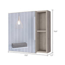 Supfirm Oman Medicine Cabinet, Three Internal Shelves, Single Door, Two External Shelves -Light Gray - Supfirm