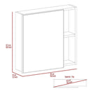 Supfirm Oman Medicine Cabinet, Three Internal Shelves, Single Door, Two External Shelves -Light Gray - Supfirm