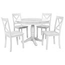 Orisfur. 5 Pieces Dining Table and Chairs Set for 4 Persons, Kitchen Room Solid Wood Table with 4 Chairs - Supfirm