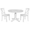 Orisfur. 5 Pieces Dining Table and Chairs Set for 4 Persons, Kitchen Room Solid Wood Table with 4 Chairs - Supfirm