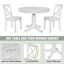 Orisfur. 5 Pieces Dining Table and Chairs Set for 4 Persons, Kitchen Room Solid Wood Table with 4 Chairs - Supfirm