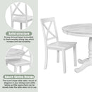 Orisfur. 5 Pieces Dining Table and Chairs Set for 4 Persons, Kitchen Room Solid Wood Table with 4 Chairs - Supfirm