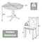 Orisfur. 5 Pieces Dining Table and Chairs Set for 4 Persons, Kitchen Room Solid Wood Table with 4 Chairs - Supfirm