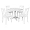 Orisfur. 5 Pieces Dining Table and Chairs Set for 4 Persons, Kitchen Room Solid Wood Table with 4 Chairs - Supfirm