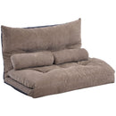 Orisfur. Lazy Sofa Adjustable Folding Futon Sofa Video Gaming Sofa with Two Pillows - Supfirm