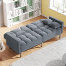 Orisfur. Linen Upholstered Modern Convertible Folding Futon Sofa Bed for Compact Living Space, Apartment, Dorm - Supfirm