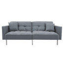 Orisfur. Linen Upholstered Modern Convertible Folding Futon Sofa Bed for Compact Living Space, Apartment, Dorm - Supfirm