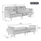 Orisfur. Linen Upholstered Modern Convertible Folding Futon Sofa Bed for Compact Living Space, Apartment, Dorm - Supfirm