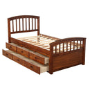 Orisfur. Twin Size Platform Storage Bed Solid Wood Bed with 6 Drawers - Supfirm