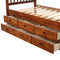 Orisfur. Twin Size Platform Storage Bed Solid Wood Bed with 6 Drawers - Supfirm