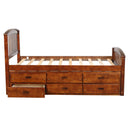 Orisfur. Twin Size Platform Storage Bed Solid Wood Bed with 6 Drawers - Supfirm