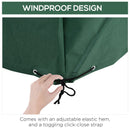 Outsunny 97" x 65" x 26" Heavy Duty Outdoor Sectional Sofa Cover, Waterproof Patio Furniture Cover for Weather Protection, Dark Green - Supfirm