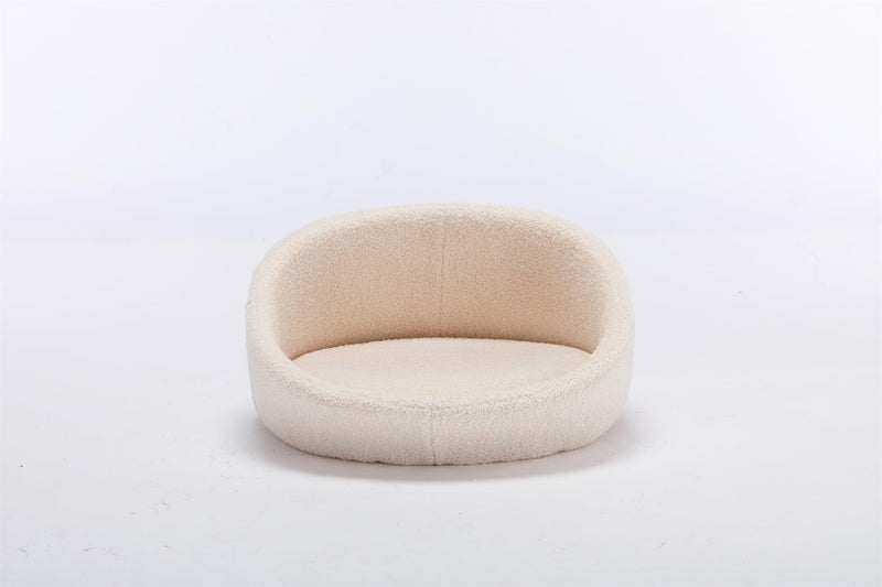 PANGPANG Cat Bed Pet Sofa With E1 Solid Wood frame, Cashmere Cover,Mid Size,BEIGE - Supfirm