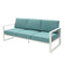 Patio 3 Seater Outdoor Sofa Pool Couch Light Green Sofa Chair With Metal Aluminum Furniture - Supfirm