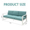 Patio 3 Seater Outdoor Sofa Pool Couch Light Green Sofa Chair With Metal Aluminum Furniture - Supfirm