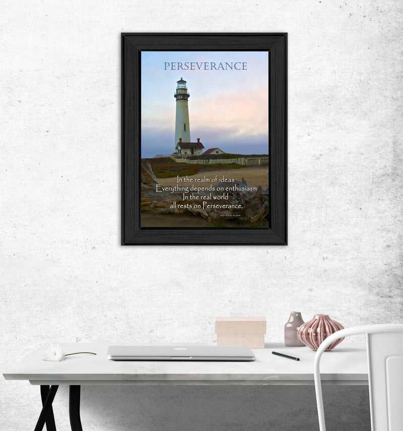 Supfirm "Perseverance" By Trendy Decor4U, Printed Wall Art, Ready To Hang Framed Poster, Black Frame - Supfirm