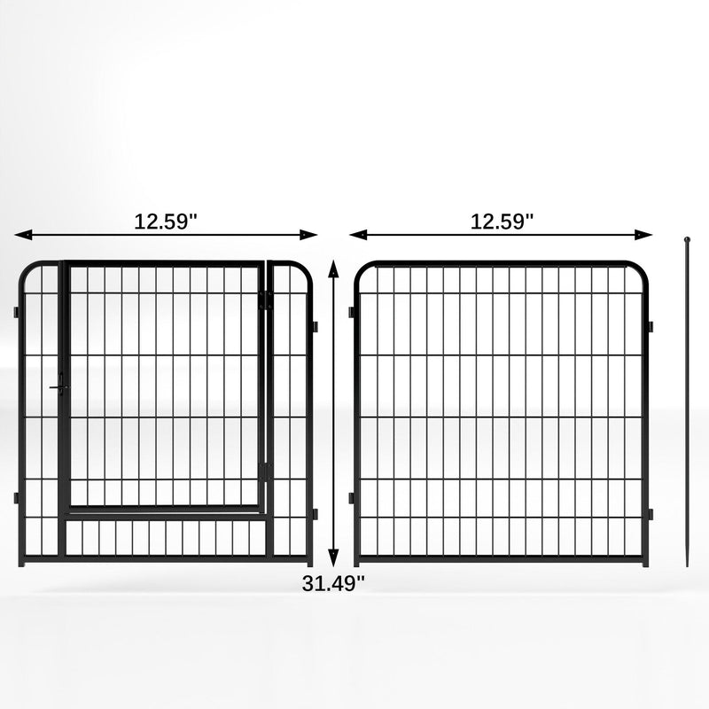 Pet Playpen, Pet Dog Fence Playground, Camping, 32" High, Heavy Duty for Small Dogs/Puppies, 12 Panel. - Supfirm