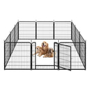 Pet Playpen, Pet Dog Fence Playground, Camping, 32" High, Heavy Duty for Small Dogs/Puppies, 12 Panel. - Supfirm