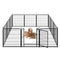 Pet Playpen, Pet Dog Fence Playground, Camping, 32" High, Heavy Duty for Small Dogs/Puppies, 12 Panel. - Supfirm