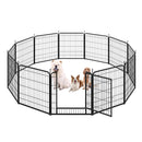 Pet Playpen, Pet Dog Fence Playground, Camping, 32" High, Heavy Duty for Small Dogs/Puppies, 12 Panel. - Supfirm