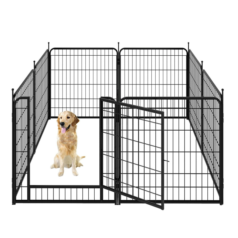 Pet Playpen, Pet Dog Fence Playground, Camping, 32" High, Heavy Duty for Small Dogs/Puppies, 8 Panel. - Supfirm