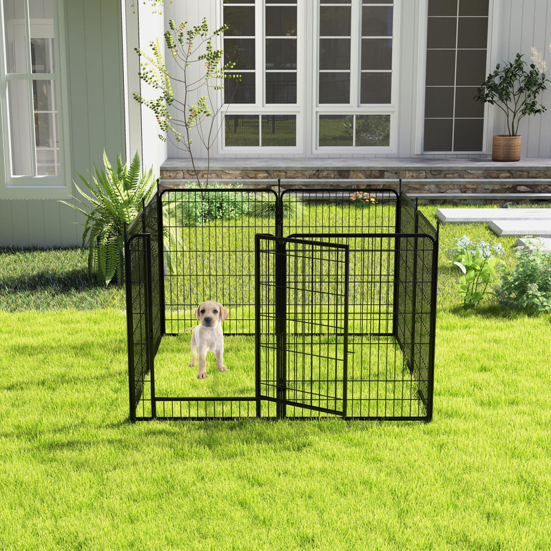 Pet Playpen, Pet Dog Fence Playground, Camping, 40" High, Heavy Duty for Small Dogs/Puppies, 8 Panel. - Supfirm